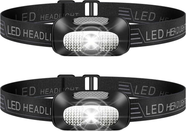LED Hodelykt, 2 stk Lett USB Ladbar Hodelykt