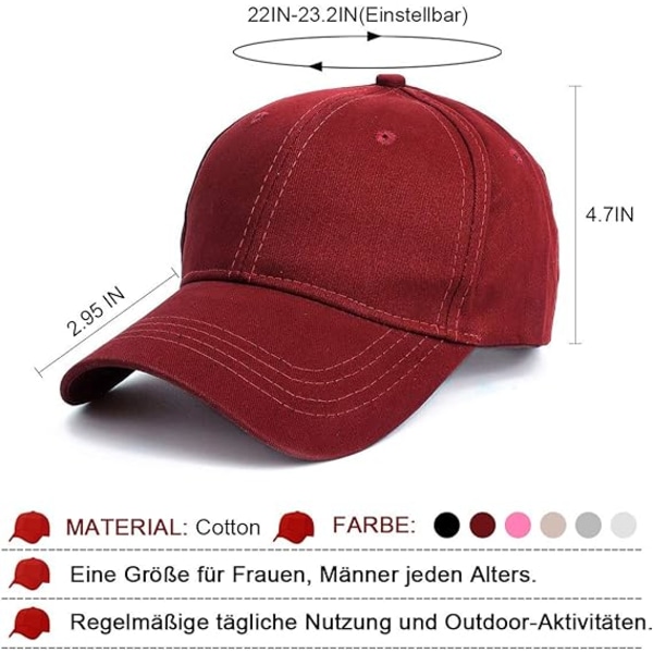 Baseballkeps - Casual Keps, Sportig Baseballkeps Klassisk Enfärgad