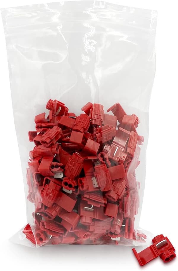 100 st Röda Snabbkopplingar, Elektriska Kopplingar, 18-14 (1,5-2,5 mm
