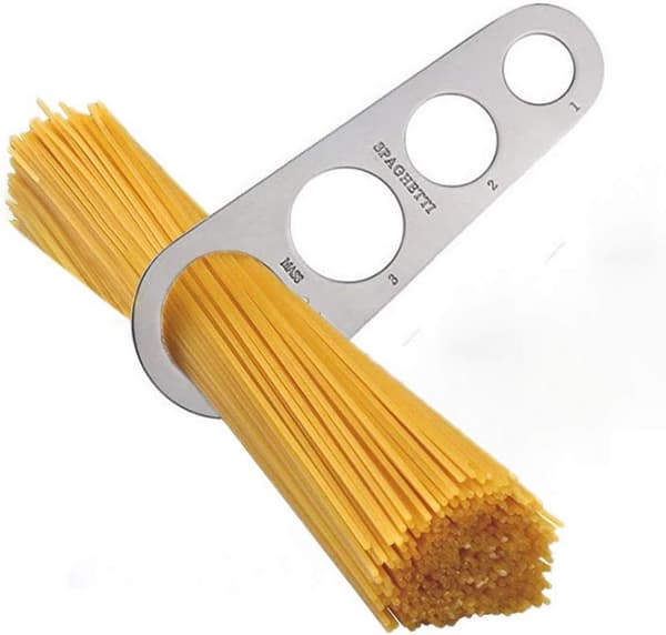 Spaghetti-mål, rustfritt stål pasta nuddel porsjonsmåler