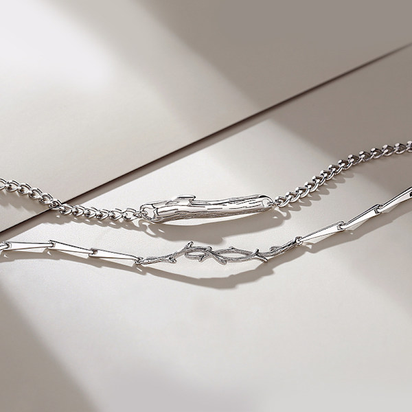 2 st Par-armband för par Kvinna Sterling Silver INS Bangel Minimalistisk