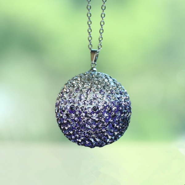 Lila Crystal Ball Car Backspegel Charm, Lila Ombre DXGHC