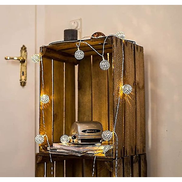 Marocko Led Fairy Lights - 6m Total längd 40 Varmvita lysdioder DXGHC