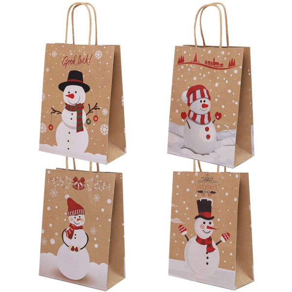 12 creative Christmas kraft paper bags Christmas gift bags Christ