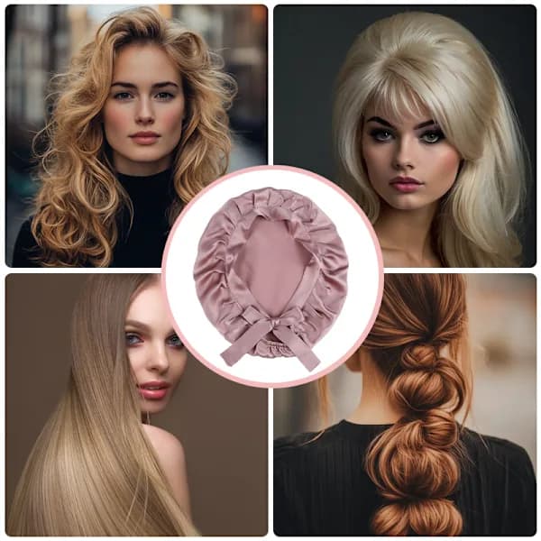 INF Sovehette nattlue silke Rosa
