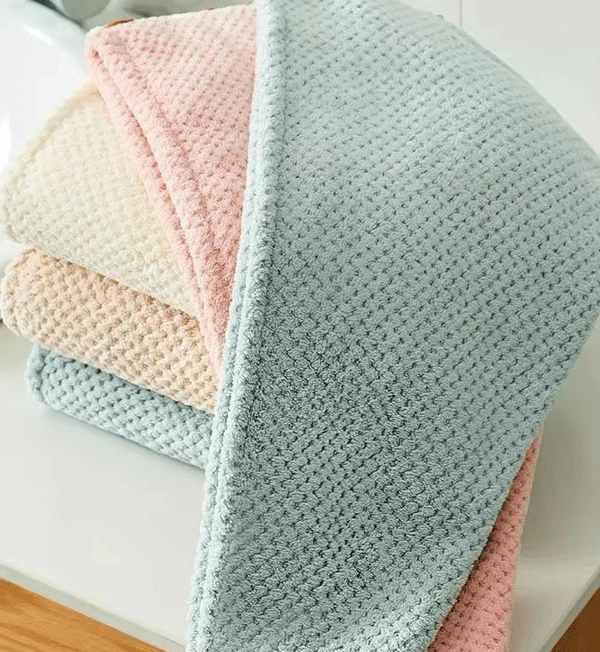 2 tykke indpakkede superabsorberende ananas tørre hårhatte, hår