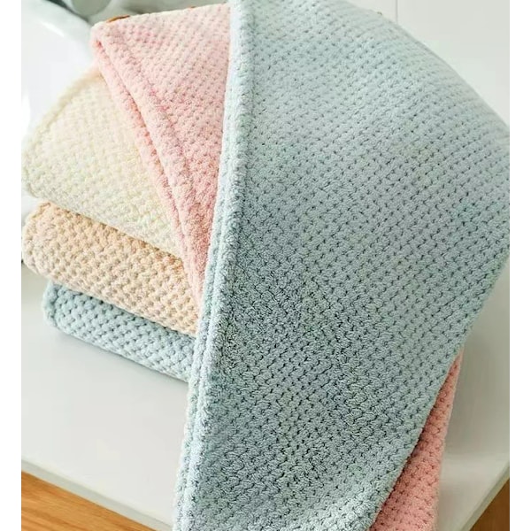 2 tykke innpakkede superabsorberende ananas tørre hårhuer, hår