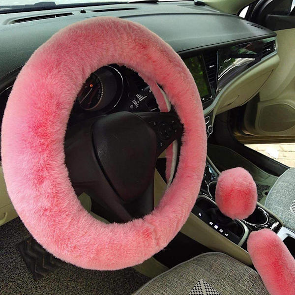 Fluffig Rattstyreöverdrag Set Halkskyddande Inredningstillbehör Pl