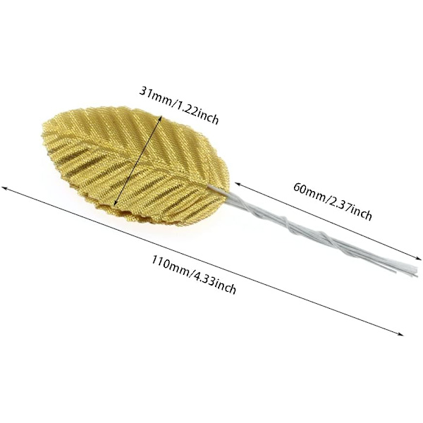 100 st Guld Konstgjorda Blad Simuleringsblad DIY Bankett Bröllop