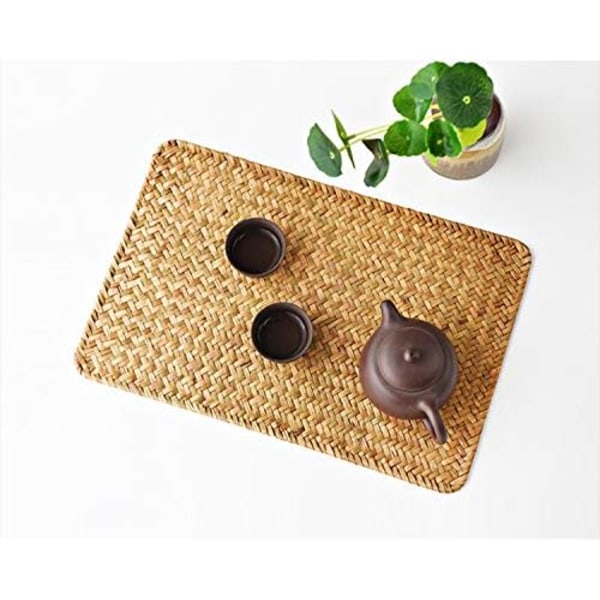 Set med 4 Vicker-underlägg, 43 x 30 cm, Rektangulära Rattanunderlägg