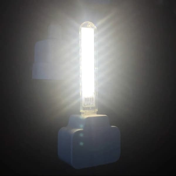 8 Pak USB Bærbar Stribelys Mini Bogelampe 8 LED Natlys