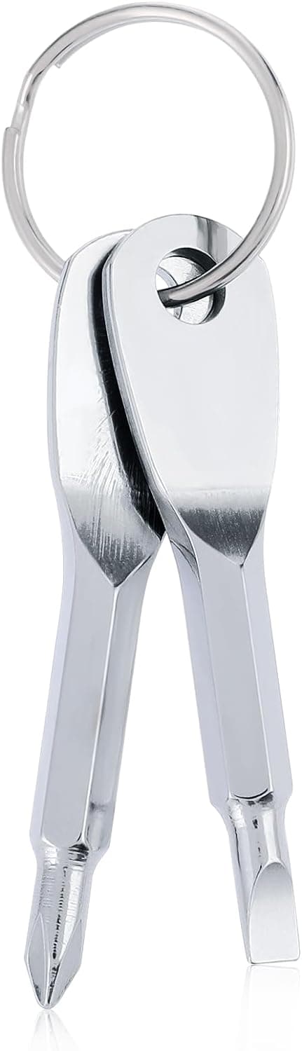 Mini Skrutrekker Nøkkelring, 2 Stykker Bærbar Phillips Flat Head S