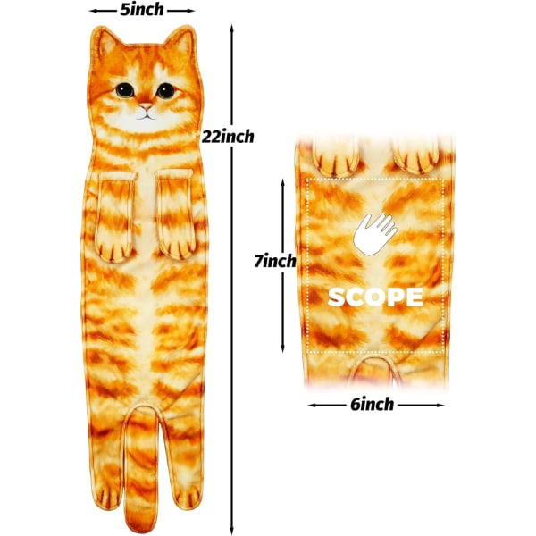 Katthanddukar för badrum kök-söt katt hängande handduksdekor