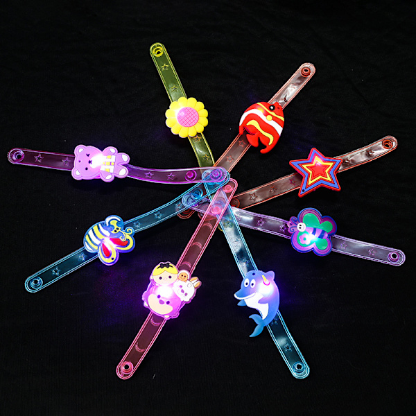 20 Pakker Halloween Party Favors Fidget Legetøj LED Lysende Armbånd