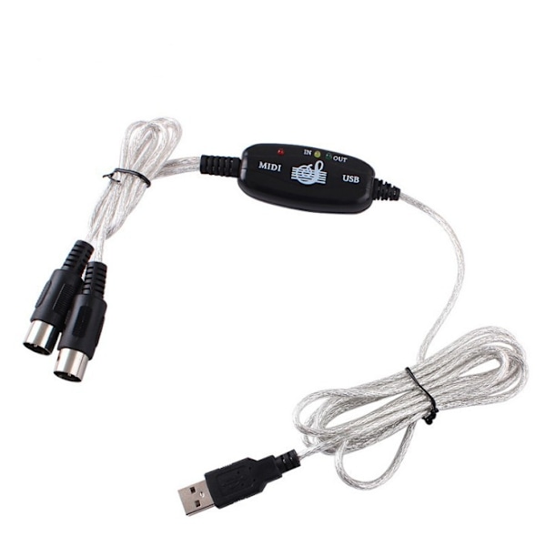 MIDI till USB-kabel elektroniskt orgelmusikkabel musikredigering c