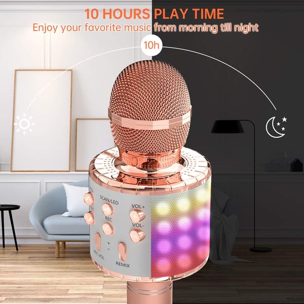 Karaokemikrofoni lapsille, langaton Bluetooth-mikrofoni wi