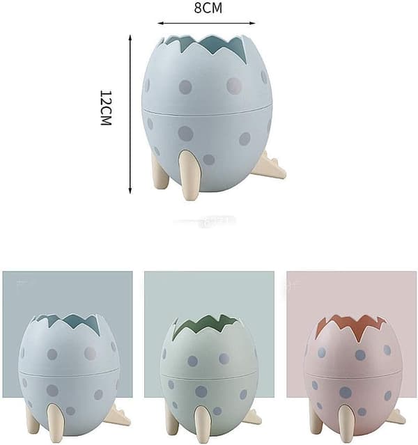 Dinosaur Egg Formet Blyant Holder Pen Beholder Oppbevaringsboks Pen C