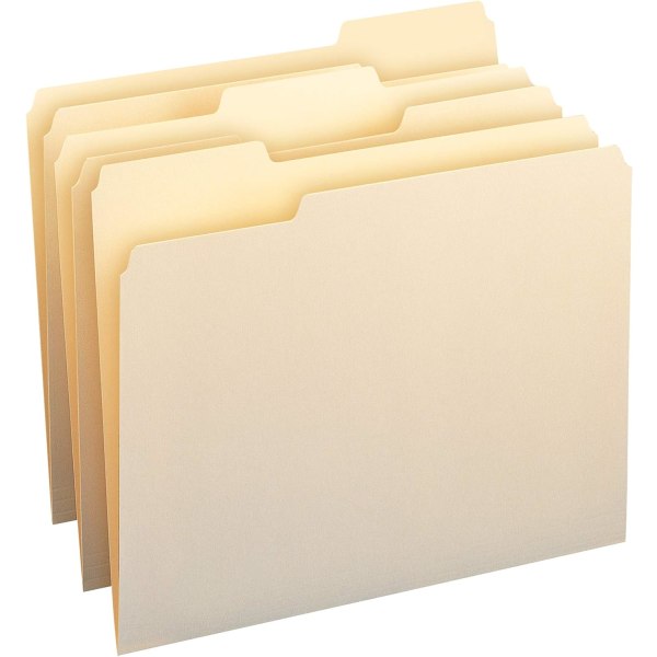 Klippta etiketter, pappersmapp, Letter-storlek - förpackning om 10 (23*37,5 cm)