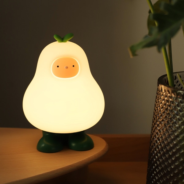 1 Piece Standing Pear Silicone Lamp Children's Bedroom Bedside So