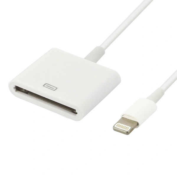 Belysningsadapterkabel for 30-pinners lading og synkronisering, hvit iPhone, D