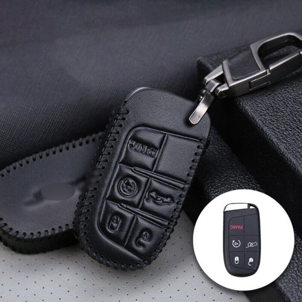 Läder Fjärrkontroll Nyckelskydd/Fob-fodral Kedjehållare/För Jeep-Cherok