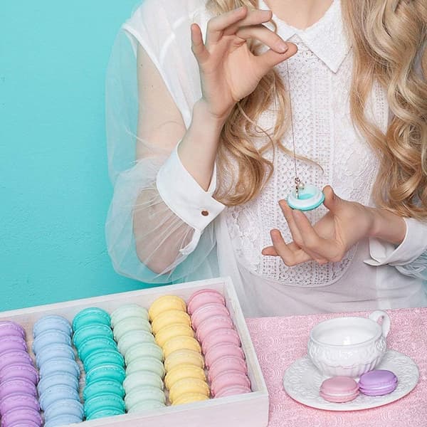 Lille Opbevaringsboks Macaron Formet Organizer Opbevaringsbokse til