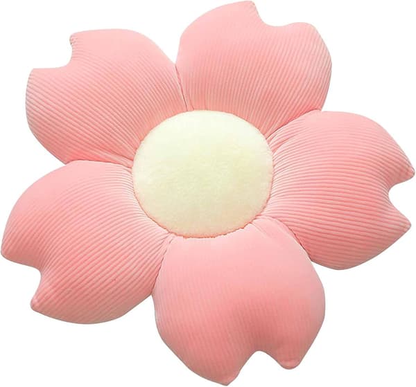 Plush Blomster Barnmatta Kudde, Plush Blomsterformad Dekoration
