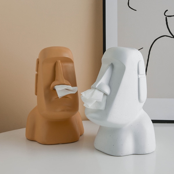 1-pak Easter Island stone tissue box kreativ personlighed art de
