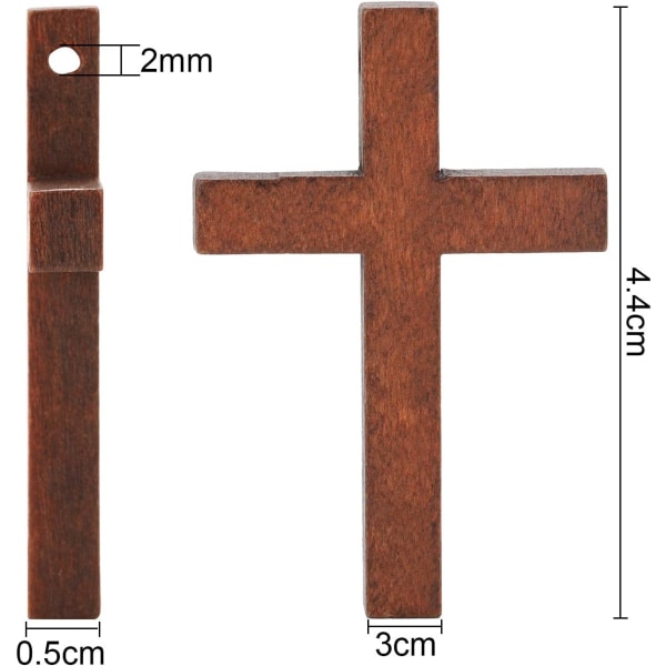 100 stycken små träkors, träkorshängen för hantverk D