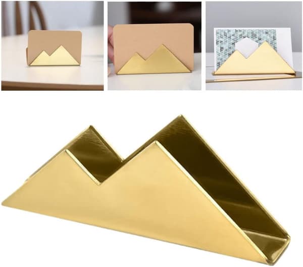 Visningsstand til visitkort - 2 stk. - Metallic guld