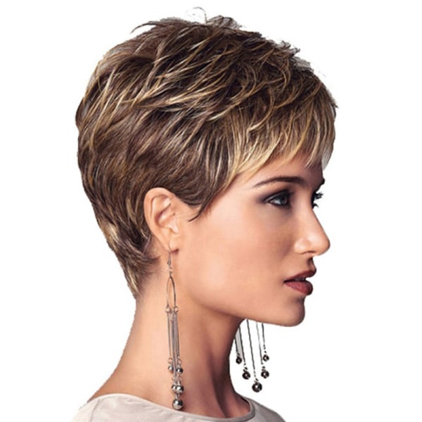 Women's wig short curly hair short hair female bouffant natura