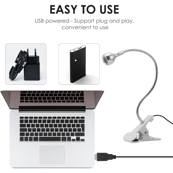 3W UV Gel Lampa UV LED Lila USB med Clip Switch för mobiltelefon