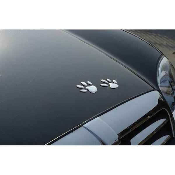 12 stk. Bilsticker PVC Fodspor Bilsticker Cool Bjørn Hvalp