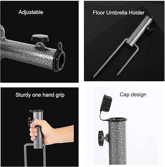 Avtakbar paraplyholder, plenplugger for paraplyer, strandparaply