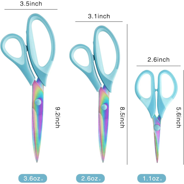 Håndværkssaks, All Purpose Sharp Titanium Blades Shears, Gummi