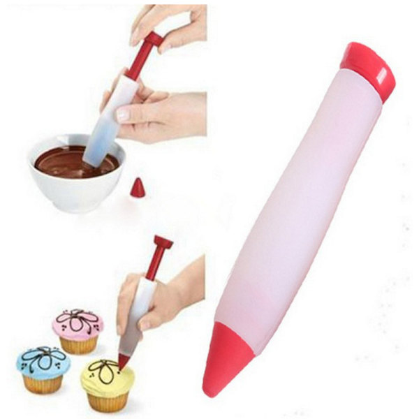 Bageudstyr, silikone chokolade-squeezer, skriveholder pen, c