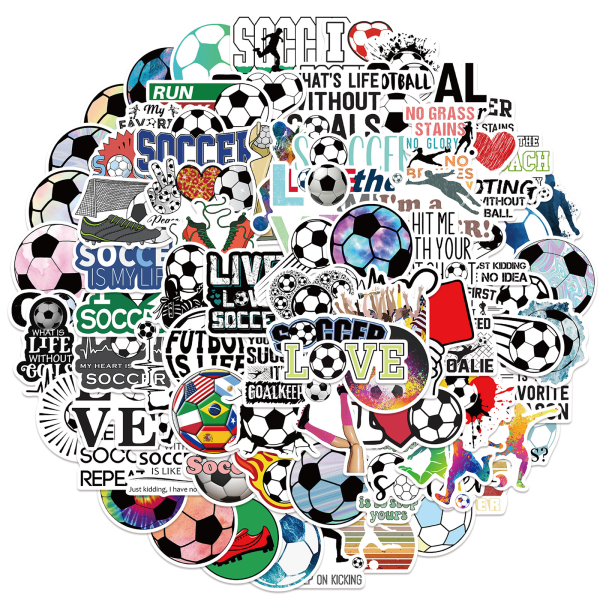100 stycken VM fotboll graffiti klistermärken dekorerade DXGHC