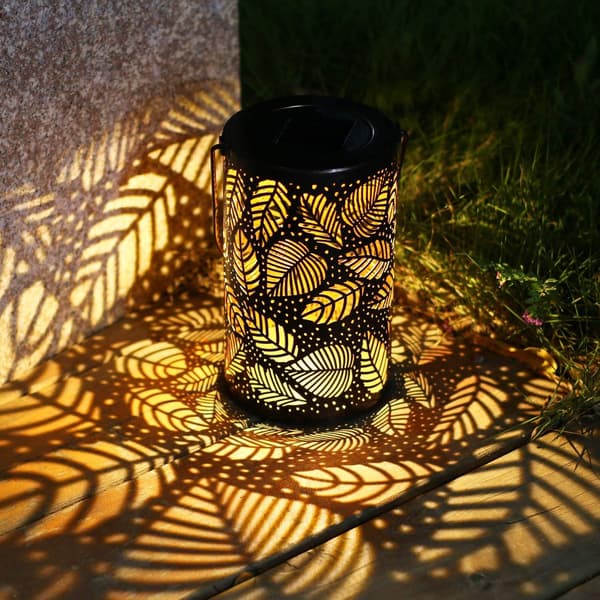 Solcelled jernlampe hengelampe bærbar bladprojektor solhage