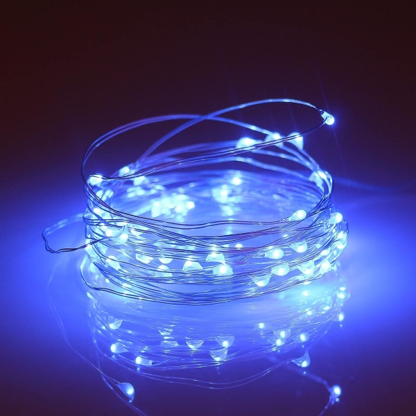 Batteridrevne 6,6 fot/2 m 20 LED-lysstreng med blinkende julelys