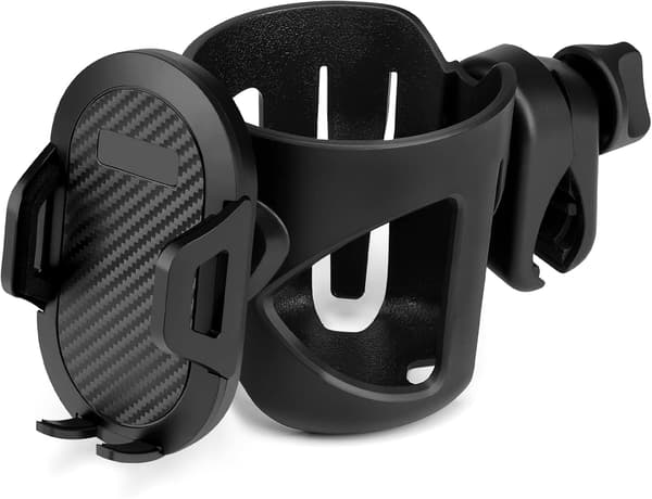 Universal Kopholder med Telefonholder/Montering, 2-i-1 Barnevogn