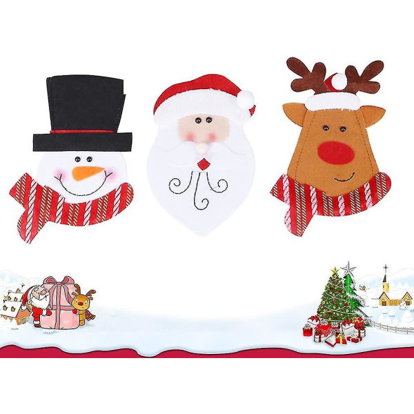 Julbestickväska Xmas Servis Förvaringsväska Snowman Santa
