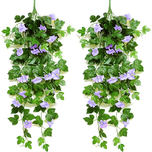 2 Stykker Kunstige Blomsterblad Klatreplante Vine Hængende Plante
