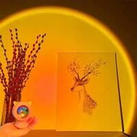 Solnedgangsprosjektor LED nattlys, USB solnedgangslys