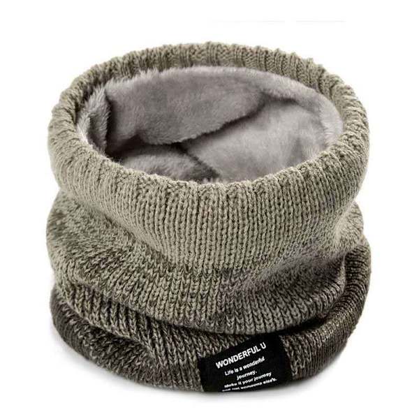 Vinter Fleece Halsvärmare - Termisk Halskrage Varm Stickad