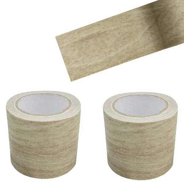 2 Ruller 8cm*4.57m Lys Grå Tre-Effekt Tape, Møbelreparasjon