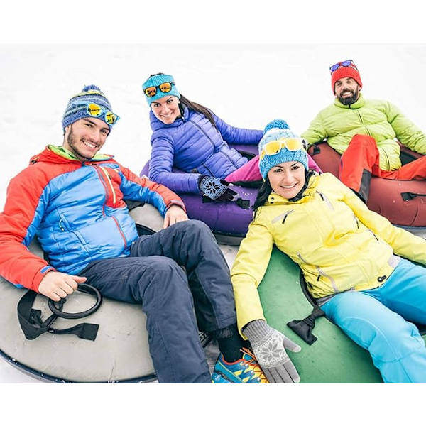 3 Par Touchskärm Vantar Snöblomma, Varma Stickade Vintervantar