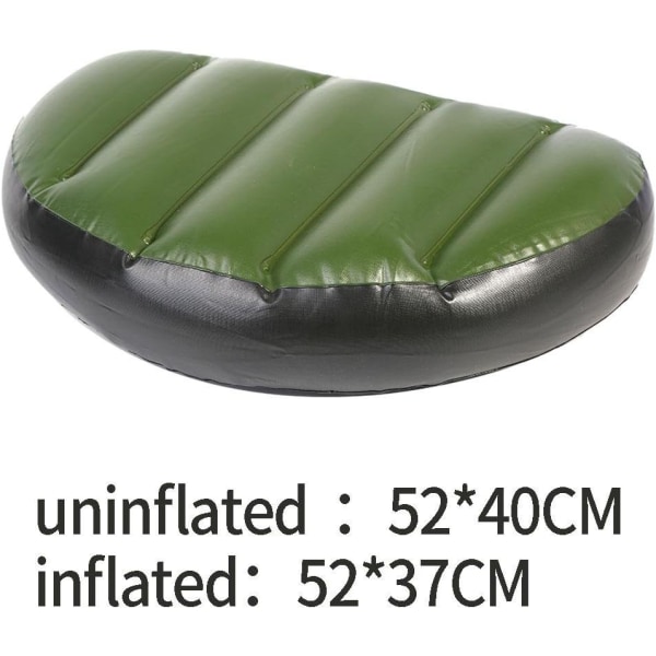 Uppblåsbar Säte Premium Grön Fiskebåts Säte Kudde PVC Infla