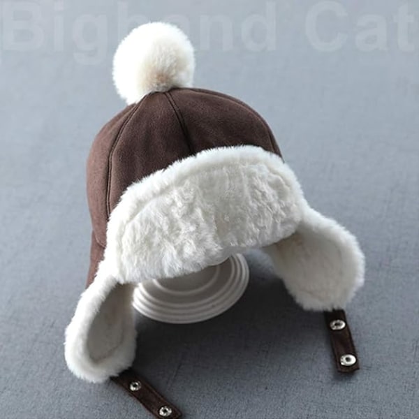 Winter baby hat plush Lei Feng hat Children's suede ear protect