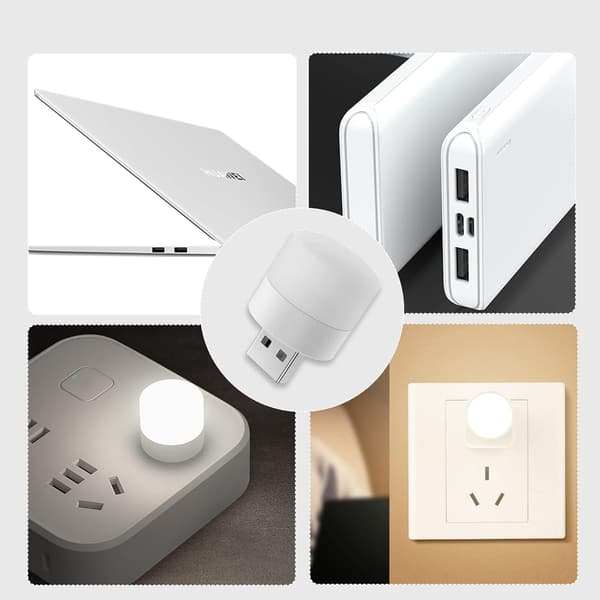 Mini USB Natlampe, Kompakt LED Pære, Bærbar Belysning, Ambien