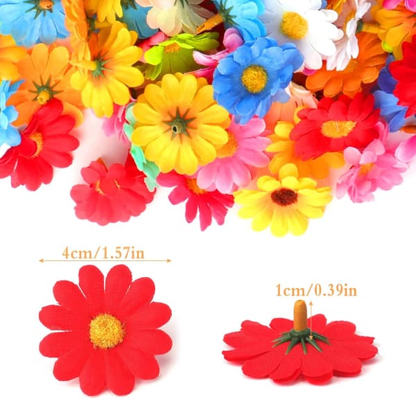 Blomsterhoder, 6 stk Mini Kunstige Blomster, Kunstig Blomsterhode